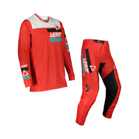 LEATT (2022 WYPRZEDAŻ) ZESTAW (KOMPLET) KOSZULKA + SPODNIE MOTO RIDE KIT 3.5 MINI RED KOLOR CZERWONY/CZARNY ROZMIAR XS 120 cm