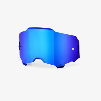100 PROCENT SZYBA/SZYBKA POJEDYNCZA DO GOGLI ARMEGA LENS HIPER BLUE MIRROR KOLOR NIEBIESKIE LUSTRO STARY KOD 51041-032-02