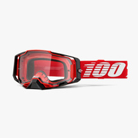 100 PROCENT GOGLE MODEL ARMEGA RED CLEAR LENS KOLOR CZERWONY/CZARNY/BIAŁY SZYBA PRZEŹROCZYSTA