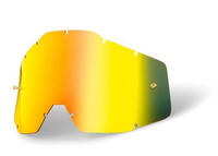 100 PROCENT WYPRZEDAŻ SZYBA/SZYBKA DO GOGLI JUNIOR ACCURI GOLD MIRROR KOLOR ZŁOTE LUSTRO Z ANTI FOG STARY KOD: 51003-009-02