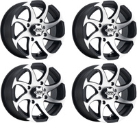 KOMPLET FELG ITP TWISTER 14X7 4/156 5+2 YAMAHA HONDA SUZUKI KAWASAKI