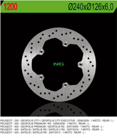 NG TARCZA HAMULCOWA TYŁ PEUGEOT 250/400/500 (240X126X60) (5X6,5MM)