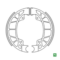 NEWFREN WYPRZEDAŻ SZCZĘKI HAMULCOWE APRILIA SPORT CITY 50 08-10 , GILERA 50/125 97-08 , PIAGGIO, VESPA, ZIP, SFERA, SKIPPER , HEXAGON, ROCZNIKI 96-10 (110X25MM)