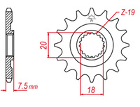 GROSSKOPF PROMOCJA ZĘBATKA PRZEDNIA 340 13 HONDA CR 125 '87-'03 (JTF326.13)