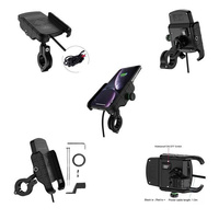 BIKETEC UCHWYT MOTOCYKLOWY Z ŁADOWARKĄ INDUKCYJNĄ NA TELEFON MONTOWANY NA KIEROWNICĘ LUB LUSTERKO TYP: R9W-METAL WIRELESS