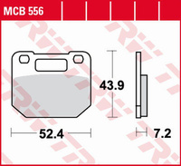 TRW LUCAS ZF KLOCKI HAMULCOWE KH110 ORGANIC SUZUKI RG 80 GAMMA '85-'96, RG 125 GAMMA '85-'90 PRZÓD