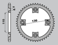 GROSSKOPF PROMOCJA ZĘBATKA TYLNA ALUMINIOWA KOLOR CZARNY 4306 55 HONDA CR 80/85 '96-'07, CRF 150 '07-'22 (-1) (ŁAŃC.420)
