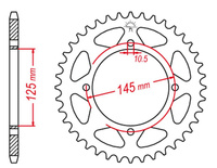 GROSSKOPF PROMOCJA ZĘBATKA TYLNA 857 39 YAMAHA XT 600 '83-94, XT 600Z TENERE 87-89, YFM700, YFZ450, YFM350 (JTR857.39)