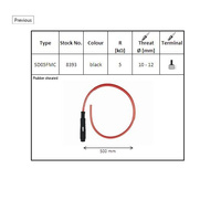 NGK FAJKA NA ŚWIECE EBONITOWA PROSTA KOLOR CZARNY (PRZEWÓD 50 CMM) (NR 8393)