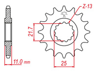 GROSSKOPF PROMOCJA ZĘBATKA PRZEDNIA 580 16 YAMAHA FZ6 '04-'09, YZF-R6 '99-'20 (JTF580.16)