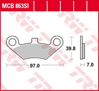 KLOCKI HAMULCOWE DO CF CFORCE 450 MOTO GOES PRZEDNIE NA PRZÓD