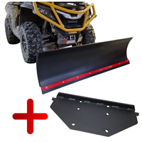 ZESTAW KOMPLET PŁUG+PŁYTA MONTAŻOWA NA KLIK QJMOTOR SFA 1000 SFA 600 CZERWONY