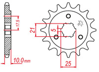 GROSSKOPF PROMOCJA ZĘBATKA PRZEDNIA 2069 14 SUZUKI DR 650SE '96-'20 (-1), XF650 '97-'02 (-1), DR 800 '94 (-1) (JTF1448.14)