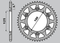 GROSSKOPF PROMOCJA ZĘBATKA TYLNA ALUMINIOWA KOLOR CZARNY 899 38 (89938) KTM SX/SXF/SX-F/EXCF/EXC-F/EXC/LC4/SC/MXC/ '91-'22, HUSQVARNA TC/TE/FC/TC/TX/FC/FE '14-'22, GAS GAS EC 300 '20-'21, HUSABERG TE/FE '11-'14 (JTR897.38)