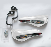 ACCEL OSŁONY RĄK (HANDBARY) Z MOCOWANIEM ALUMINIOWYM MX (22+28MM) (ALU-CZARNY, PLASTIK-BIAŁY)