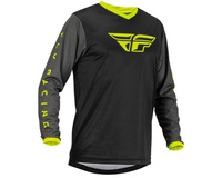 KOSZULKA RACING FLY CZARNO-SZARE FLUO ROZMIAR 2XL