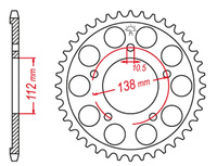 GROSSKOPF PROMOCJA ZĘBATKA TYLNA 4448 48 YAMAHA YZF-R6 '99-'02 KONWERSJA NA ŁAŃCUCH 530 (JTR1871.48)