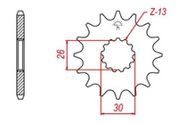 GROSSKOPF WYPRZEDAŻ ZĘBATKA PRZEDNIA 2090 18 TRIUMPH DAYTONA 955/SPRINT ST/SPRINT GT (209018JT) (ŁAŃC. 530)