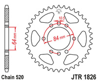 JT ZĘBATKA TYLNA 4302 46 SUZUKI VAN VAN RV 200 '16-'19 (JTR1826.46)* (ŁAŃC. 520)