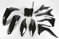 UFO KOMPLET PLASTIKÓW HONDA CRF 250R '14-17, CRF 450R '13-16 Z POKRYWĄ FILTRA POWIETRZA KOLOR CZARNY