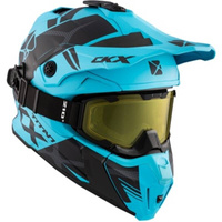 KASK CROSS ENDURO CKX TITAN NIEBIESKO-CZARNY Z GOGLAMI ROZMIAR XL