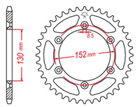 GROSSKOPF PROMOCJA ZĘBATKA TYLNA 4500 46 KOLOR APRILIA SXV 450/550 '06-'12 (JTR706.46)