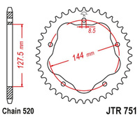JT 2023/01 ZĘBATKA TYLNA ALUMINIOWA