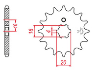 GROSSKOPF PROMOCJA ZĘBATKA PRZEDNIA 546 14 KAWASAKI KX 80, KX 85 '01-'20 KX 100 (JTF546.14)