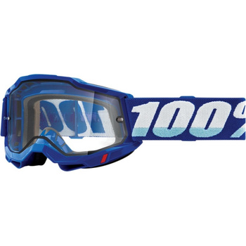 100 PROCENT (2022) FA20 ACCURI 2 ENDURO MOTO GOGGLE BLUE - CLEAR DUAL LENS GOGLE ACCURI 2 ENDURO KOLOR NIEBIESKI SZYBKA PODWÓJNA PRZEŹROCZYSTA STARY KOD: 50221-501-02