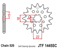 JT ZĘBATKA PRZEDNIA 423 13 KAWASAKI KX 125 '94-'07 SAMOOCZYSZCZAJĄCA (42313JT) (ŁAŃC. 520)