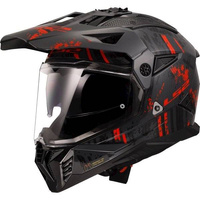KASK LS2 AK4670223327 XXL BLACK RED MX702 PIONEER II CRAZY BLACK RED