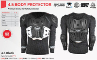 LEATT (WYPRZEDAŻ) OCHRANIACZ CIAŁA BODY PROTECTOR 4.5 BLACK KOLOR CZARNY ROZMIAR S/M (160-172 cm)