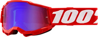 GOGLE MŁODZIEŻOWE 100% ACCURI 2 ROZMIAR UNIWERSALNY CZERWONE