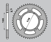 GROSSKOPF PROMOCJA ZĘBATKA TYLNA ALUMINIOWA KOLOR ZIELONY 464 51 KAWASAKI KX 60 '83-'03, KX 80 '83-'85, SUZUKI RM 60 K3 '03 (ŁAŃC. 420)