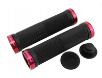 PROGRIP MANETKI PG999 ATV / JET SKI / MTB (22+22MM, DŁ. 120MM) KOLOR CZARNY Z CZERWONĄ BLOKADĄ LOCK-ON (999-107)
