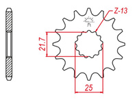 GROSSKOPF PROMOCJA ZĘBATKA PRZEDNIA 565 14 YZ 250 '99-'21, WR400/426/450F, YZ 400/426/450F,YFZ 450 '04-'13 (JTF565.14)