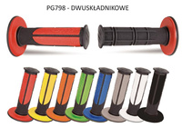 PROGRIP MANETKI PG798 OFF ROAD (22+25MM, DŁ.115MM) KOLOR CZARNY NIEBIESKI (DWUSKŁADNIKOWE HALF WAFFLE) (798-146) (PG798BK/BL) - PROMOCJA - STD CENA 61,90