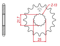 GROSSKOPF PROMOCJA ZĘBATKA PRZEDNIA 582 16 YAMAHA TDM850 '91-'95, KAWASAKI ZR-7S '99-04, ZXR-R '96-'03 (JTF520.16)