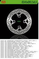 NG TARCZA HAMULCOWA TYŁ DUCATI MULTISTRADA 1200 10-16, MONSTER 1200 14-16, HYPERMOTORAD