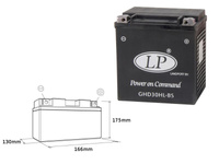 LANDPORT AKUMULATOR ŻELOWY GHD30H-3 12V 30AH 166X130X175 BEZOBSŁUGOWY - ZALANY (430A) - ZASTĘPUJE GHD30HLBS L 