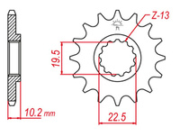 GROSSKOPF PROMOCJA ZĘBATKA PRZEDNIA 435 17 SUZUKI RM 250 '87-'12 (+4), DR 250 '90-'93 (+3), DR 350 '90-'99, DR-Z 400 '00-'20 (+2) (JTF432.17)