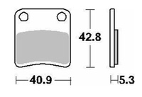 DELTA BRAKING KLOCKI HAMULCOWE KH257/2 (HAMULEC PARKINGOWY) APRILIA MANA 850 '08-'14, SRV 850 '12-'19, BMW C 600/650 '13-'21, HONDA FJS 400 SILVERWING '06-'16, FJS 600 SILVERWING '01-'16, DN-01 680 '08-'11, CTX 700 '14-'21, X-ADV 750 '17-'22, CRF