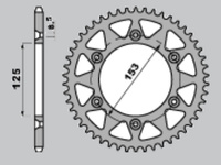 GROSSKOPF ZĘBATKA TYLNA ALUMINIOWA HON 52, 28952