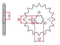 GROSSKOPF PROMOCJA ZĘBATKA PRZEDNIA 423 15 KAWASAKI KX 125 '94-'08 (+2) (JTF1445.15)