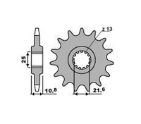 GROSSKOPF PROMOCJA ZĘBATKA PRZEDNIA 2086 17 YAMAHA TDM 850 '96-'98, TRX 850 '96-'00, YZF-R6 '06-'20 (-1) (JTF1586.17)