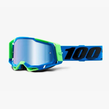 100 PROCENT (2022) FA20 RACECRAFT 2 GOGGLE FREMONT - MIRROR BLUE LENS GOGLE RACECRAFT 2 KOLOR NIEBIESKI/ZIELONY SZYBKA NIEBIESKIE LUSTRO