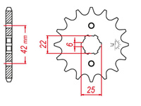 GROSSKOPF PROMOCJA ZĘBATKA PRZEDNIA 267 14 HONDA CB 250 '92-'02, XL 250R '84-'87, XL350R (JTF278.13)