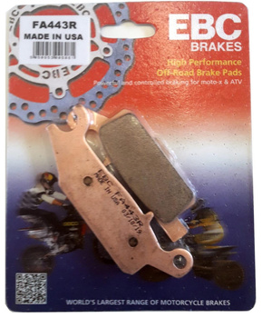 KLOCKI HAMULCOWE EBC FA443R YAMAHA YFM 250 RAPTOR, YFM 700 550 GRIZZLY, 
