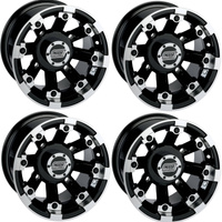 KOMPLET FELG MOOSE RACING 14X8 4/136 4+4 CZARNE CAN-AM KAWASAKI