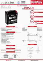 BS AKUMULATOR BB5L-B (FA) (YB5L-B) (12N5-3B) 12V 5AH 120X60X130 BEZOBSŁUGOWY - ZALANY (65A) (6)